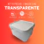Balde 2.4 Litros Retangular Transparente - Kit 10 Peças - comprar online