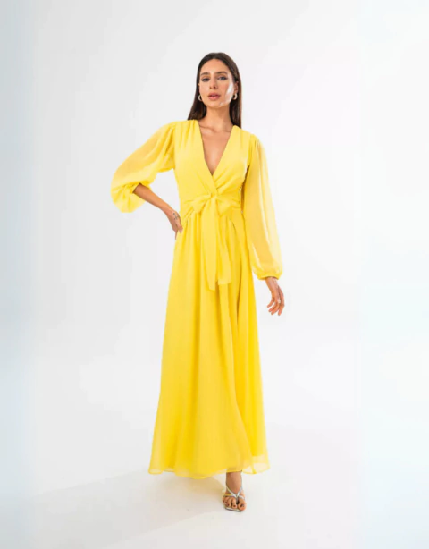 Vestido Laço Manga Longa - comprar online