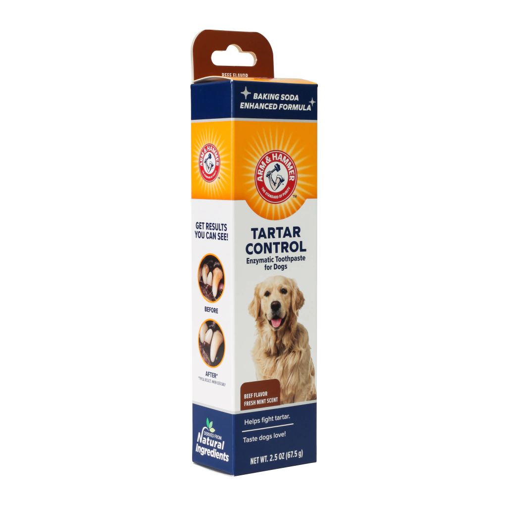 Controle de Tártaro: Pasta de Dentes Enzimática para Cães - Sabor Carne - ARM & HAMMER