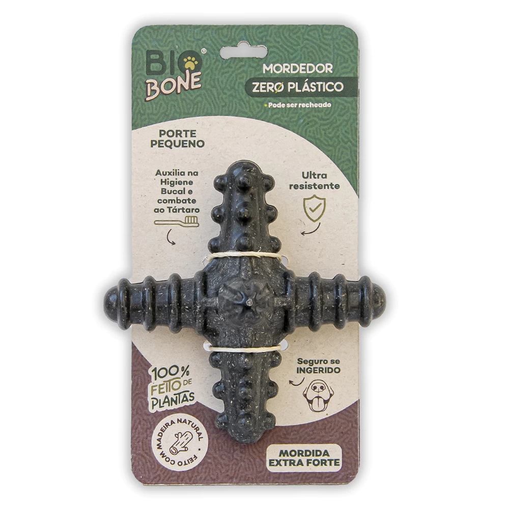 Biobone Asterisco Pequeno - Preto - Madeira