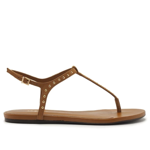 Rasteira Arezzo Boho Slim Camurça Rebites - comprar online