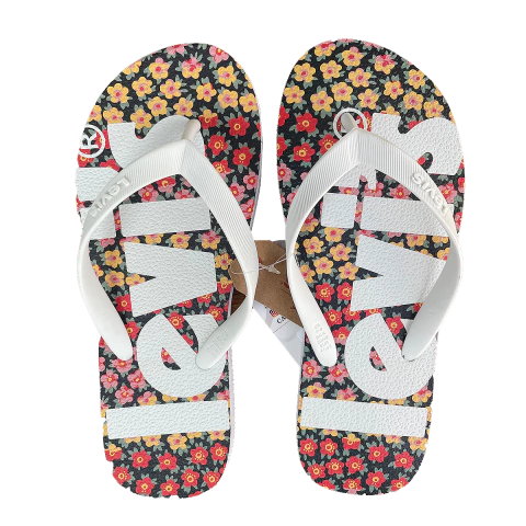Chinelo Levis Box Logo Flip Flop Flowers