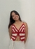 CROPPED LAÇO EM CROCHÊ - VERMELHO na internet