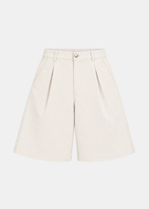 BERMUDA COM PREGAS - OFF WHITE
