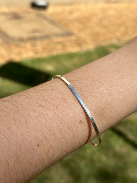 Bracelete Redondo Achatado P
