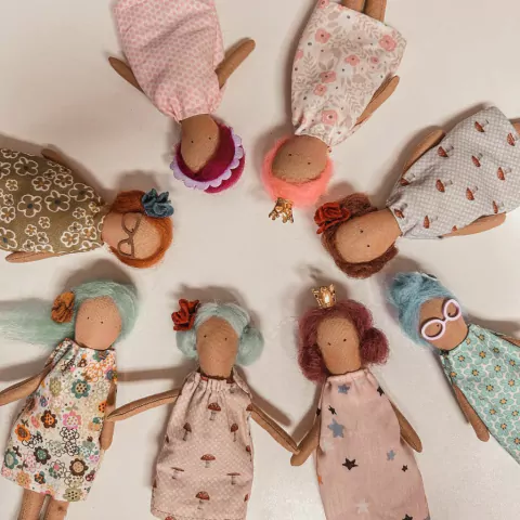 Mini boneca artesanal - Mini anne doll - comprar online