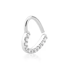 PIERCING CORAÇÃO CRAVEJADO TORÇÃO ORELHA ESQUERDA - comprar online