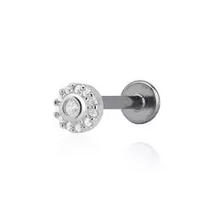PIERCING PONTO DE LUZ CRAVEJADO