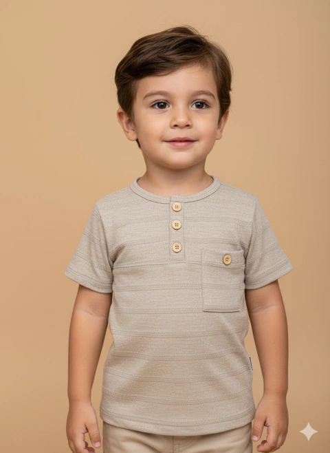 Camiseta Fio Sustentável Bege - comprar online