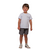 CAMISETA INFANTIL BRANCA C/ MARROM - comprar online