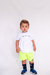 CAMISETA INFANTIL BRANCA C/ PRETO