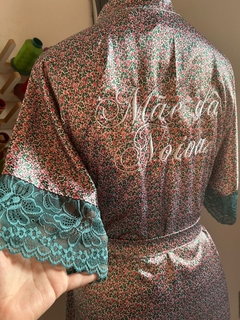 Robe estampado + renda (peça única)