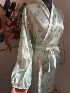 Robe estampado manga bufante (peça única)