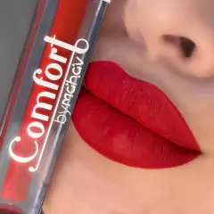 Batom Matte Líquido Comfort Mahav Cor Vermelho Arrasany