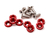 Arandelas Anodizadas D1 Spec M6 8PCS ROJO