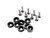 Arandelas Anodizadas EPMAN M6 8PCS NEGRO