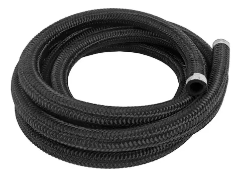 Manguera Mallada Nylon Acero An4 Aceite Nafta Negra X Mt - comprar online