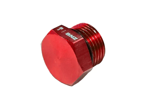 Tapon c/ oring conexión aluminio AN6 macho Rojo BNZ - comprar online