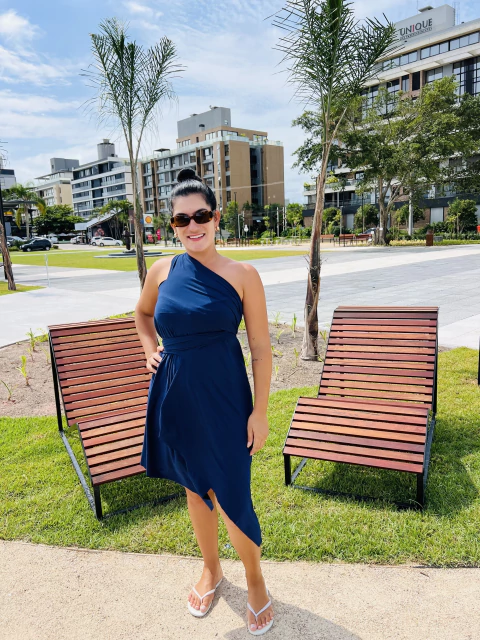 Saída de Praia Curta Azul marinho - comprar online