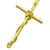 Pingente Crucifixo Trançado 2 Banhado A Ouro 18K - comprar online
