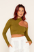 BLUSA RECORTES MANGA COMPRIDA MIA - comprar online