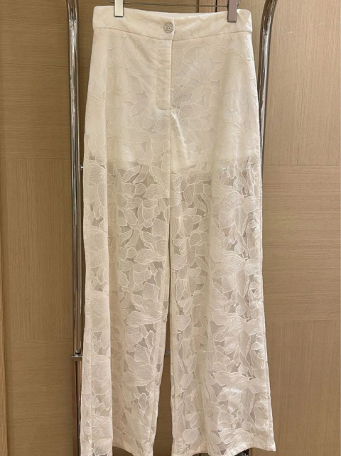 Calça reta de tule bordado - Cordoce - comprar online