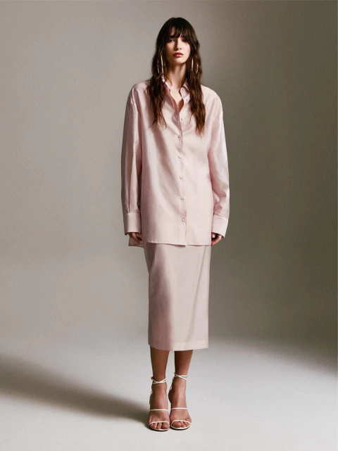 Saia reta midi organza - Cordoce - comprar online