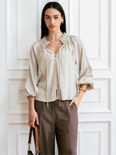 Bata Detalhe Elástico Gola - Cordoce - comprar online