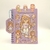 Caderno c/ Adesivos e Cordão - Roxo