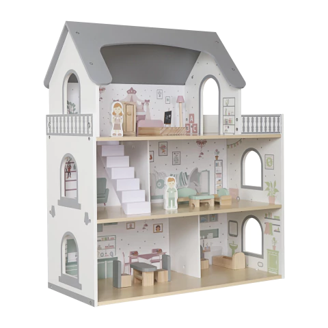 Casa de Muñecas Clásica de Madera Infantil con Accesorios Didáctica - comprar online