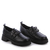 Mocassim Tratorado Fivela Couro Preto - Raphaella Booz