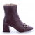 Bota Salto Bloco Médio Cano Curto Couro - comprar online