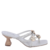 Mule Sandália Salto Taça Couro Off white Esferas - comprar online