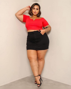 Short saia preto - loja online