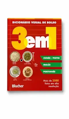 Dicionário visual de bolso - 3 em 1 - chinês-pinyin/inglês/português 2500 fotos