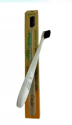 Escova de Dente Ecológica Extra Macia com Carvão Caule cabo feito em 70% de FIBRA DE TRIGO