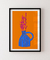 Decoração contemporânea: azul e laranja - Casatella - Quadros Decorativos