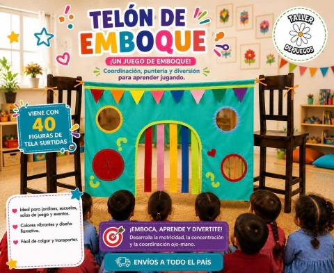 COMBO TELON DE EMBOQUE NUEVO MODELO + 40 FIGURAS SURTIDAS