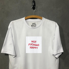 Camiseta ASSC Not Fucking Happy na internet