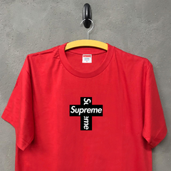 Camiseta Supreme Logo Cross Black