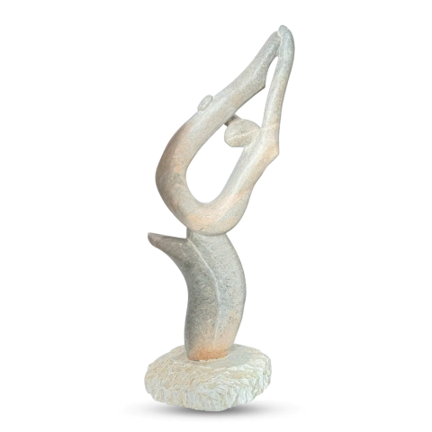 Escultura De Bailarina De Pedra Sabão