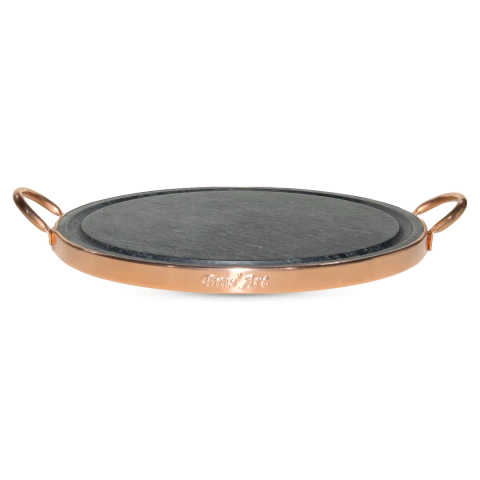 Chapa Para Grelhar Carne 37 cm De Pedra Sabão