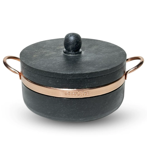 Panela De Pedra Sabão Reto 2 Litros