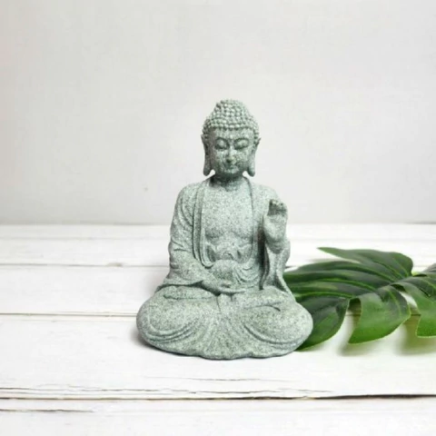 Buda de Resina Efecto Piedra por unidad– 4 Modelos de 11 cm