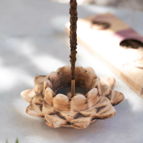 Porta sahumerio y Bombita flor de loto