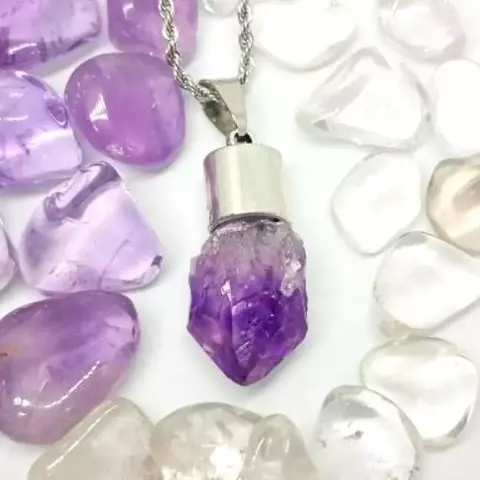 Dije liso de Amatista piedra en bruto - comprar online