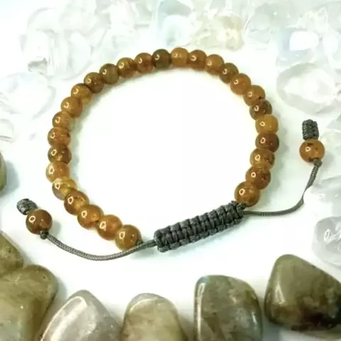 Pulsera con cuentas de piedras semipreciosas LABRADORITA - comprar online