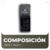 Etiqueta Composición Estampada en Saten negro