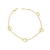 Pulseira Elo Português com Círculos ouro 18k