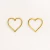 Brinco Coração Vazado Grande em Ouro 18K - comprar online